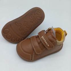 Zapato soft barefoot en color cuero