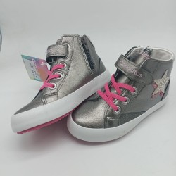 Zapatillas altas estrella plata