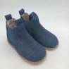 Botin chelsea en piel serraje azul marino