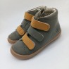 Botin Barefoot Coqueflex en verde y mostaza