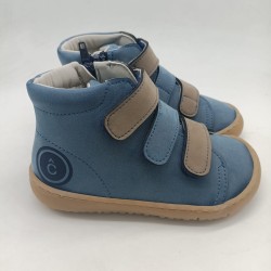 Botin Coqueflex Barefoot en azul y camel