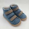 Botin Coqueflex Barefoot en azul y camel