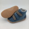 Botin Coqueflex Barefoot en azul y camel