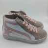 Zapatilla Silver Moose alta en topo y rosa