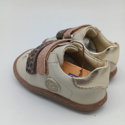 Zapatilla de piel Barefoot combinada