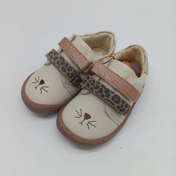 Zapatilla de piel Barefoot combinada